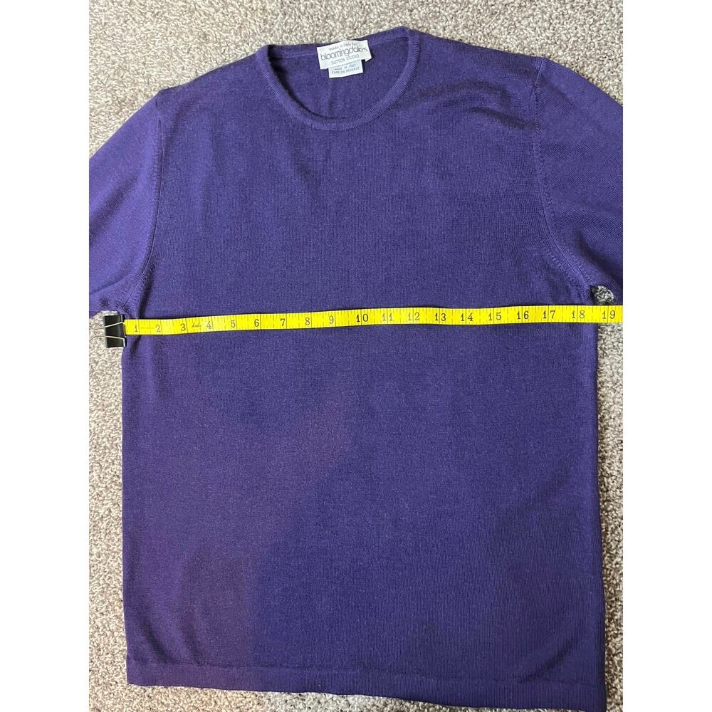 Sutton Studio 100% Merino Wool Sweater Women’s Purple Round Neck Size Medium - Picture 4 of 9